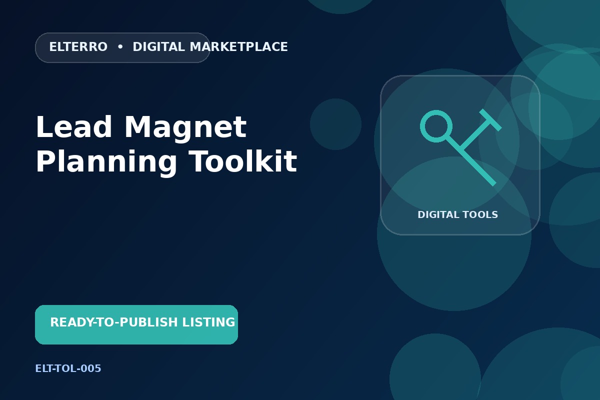 Lead Magnet Planning Toolkit