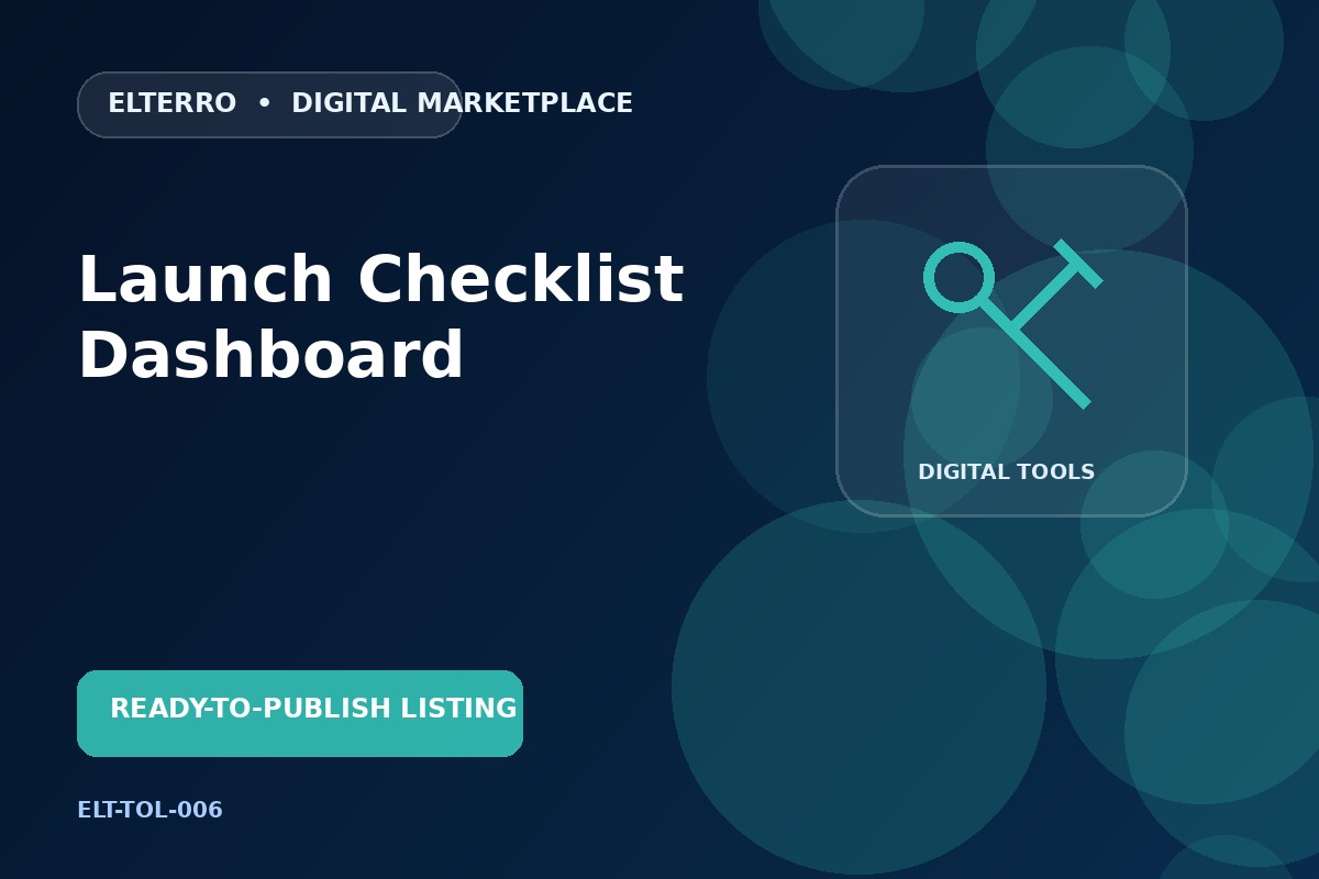 Launch Checklist Dashboard