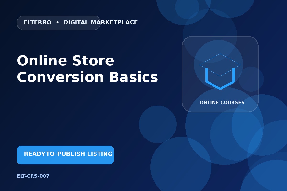 Online Store Conversion Basics