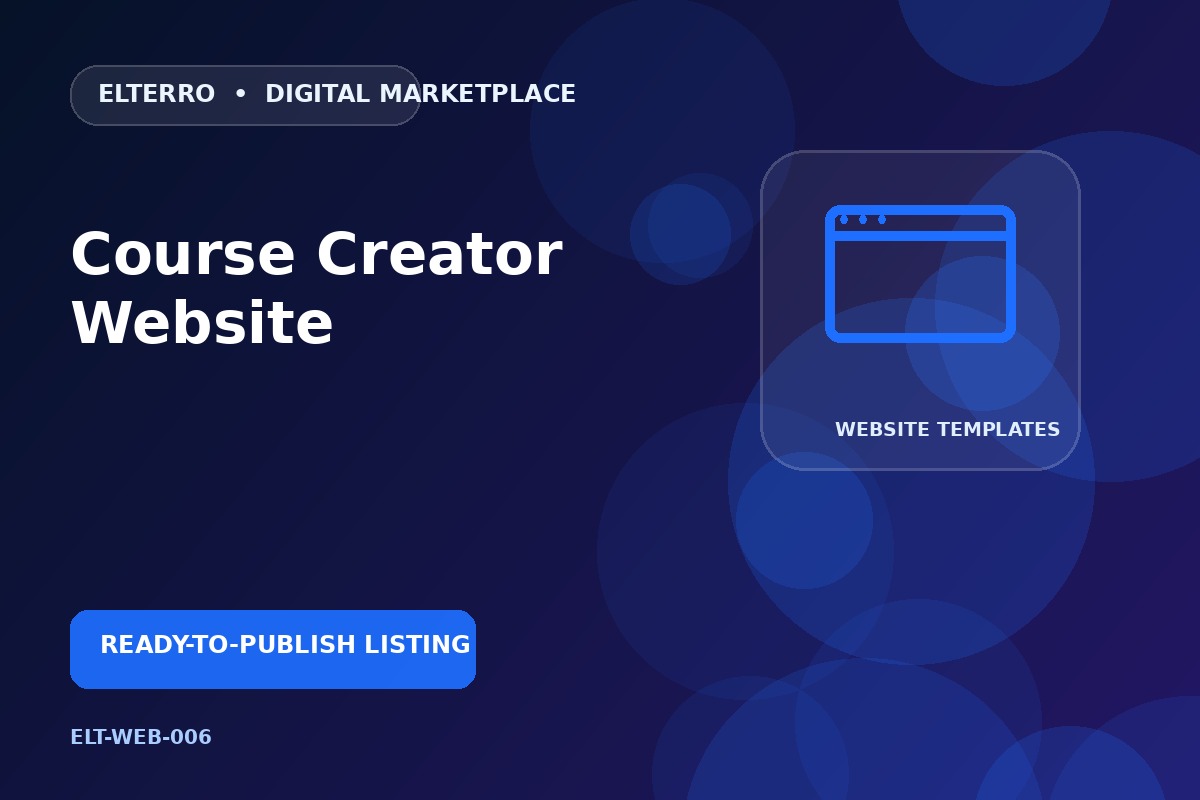 Course Creator Website
