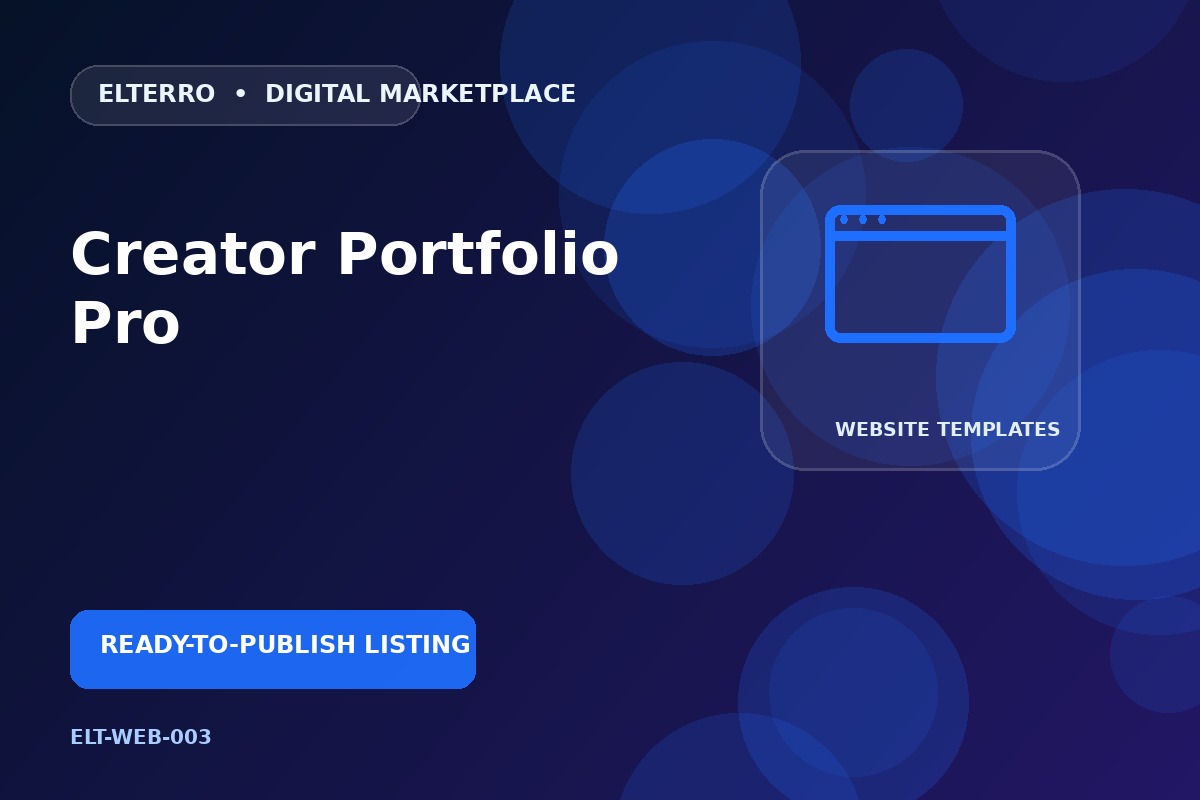 Creator Portfolio Pro