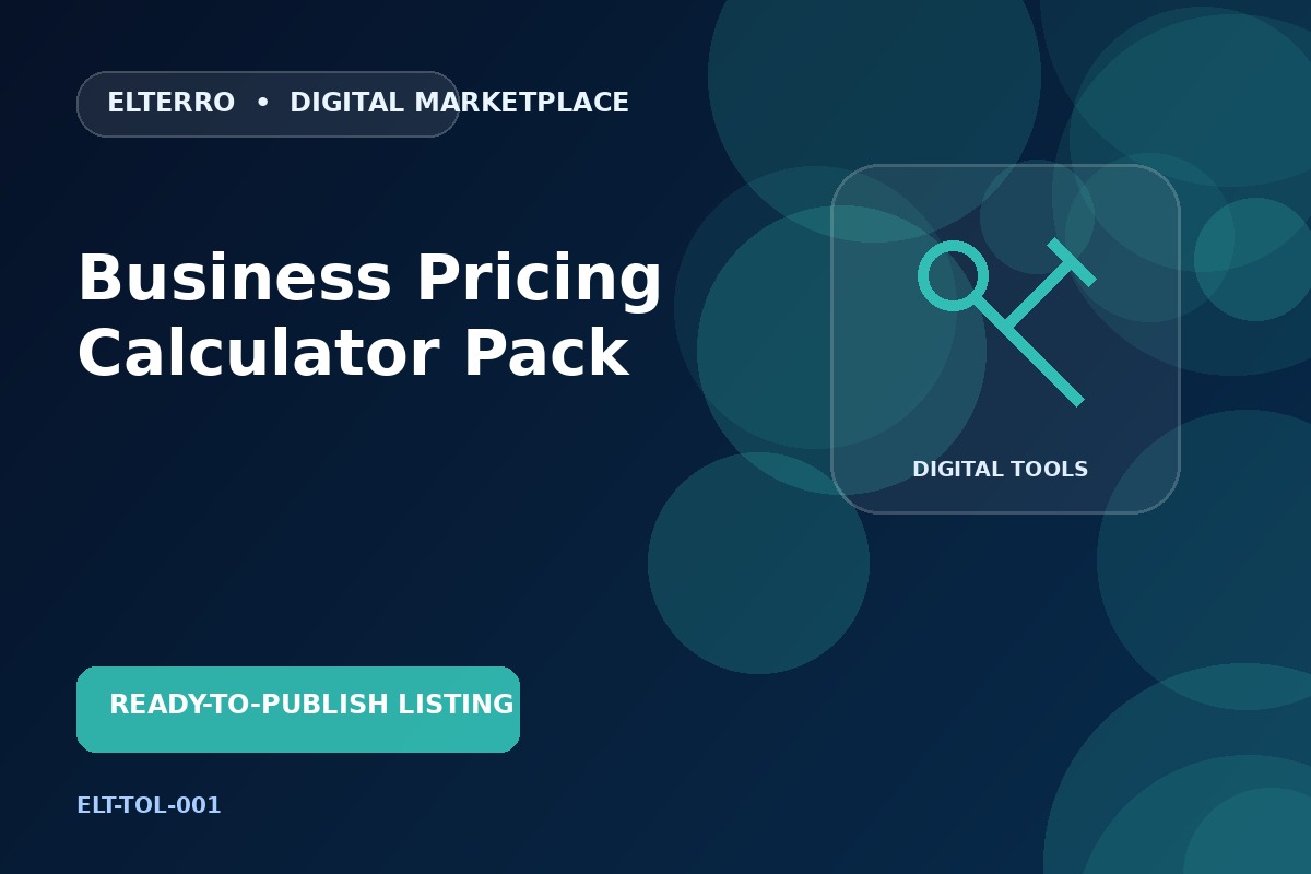 Business Pricing Calculator Pack