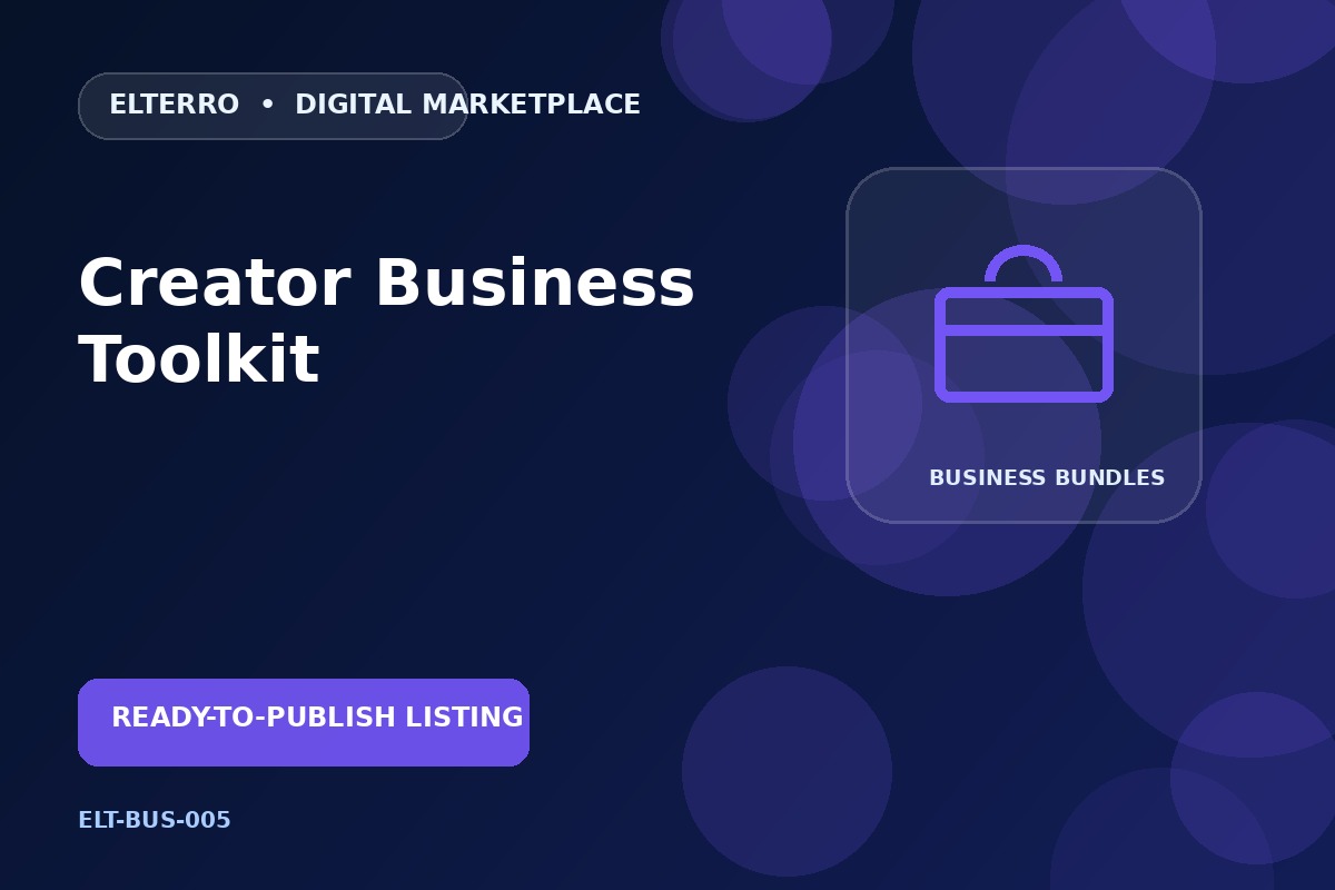 Creator Business Toolkit