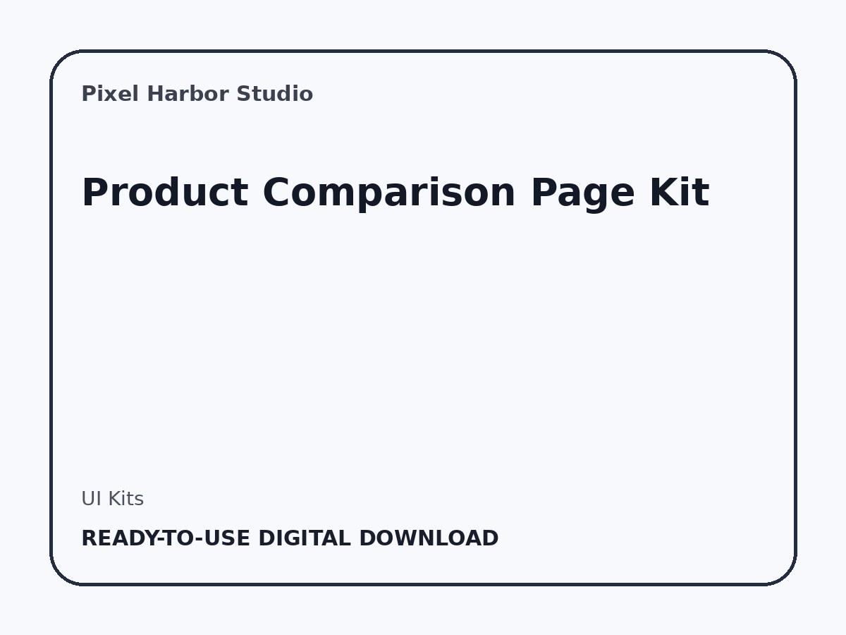 Product Comparison Page Kit