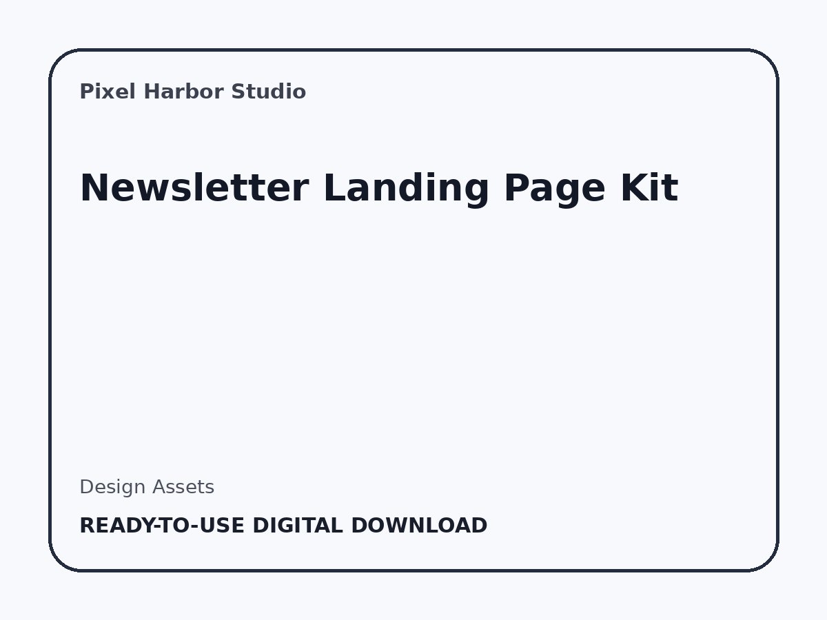 Newsletter Landing Page Kit