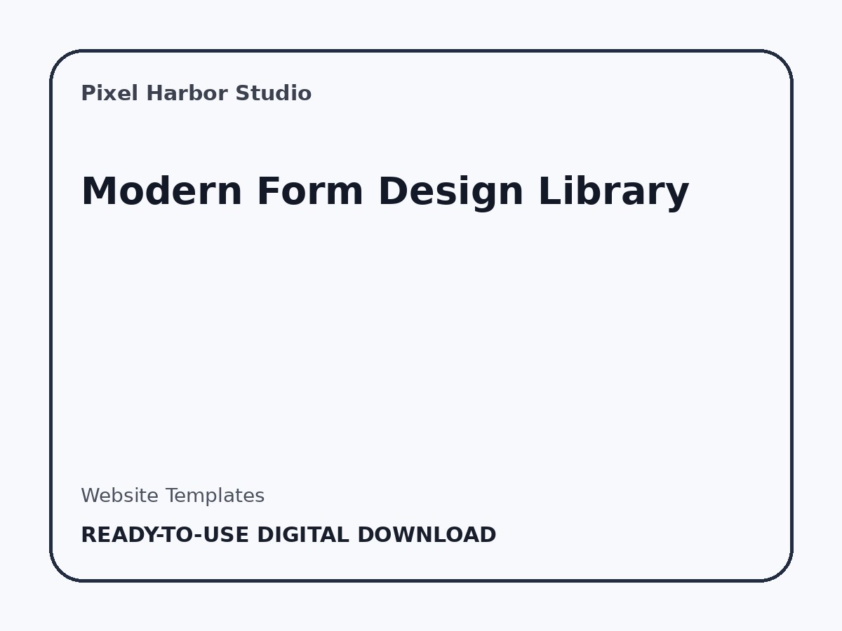 Modern Form Design Library