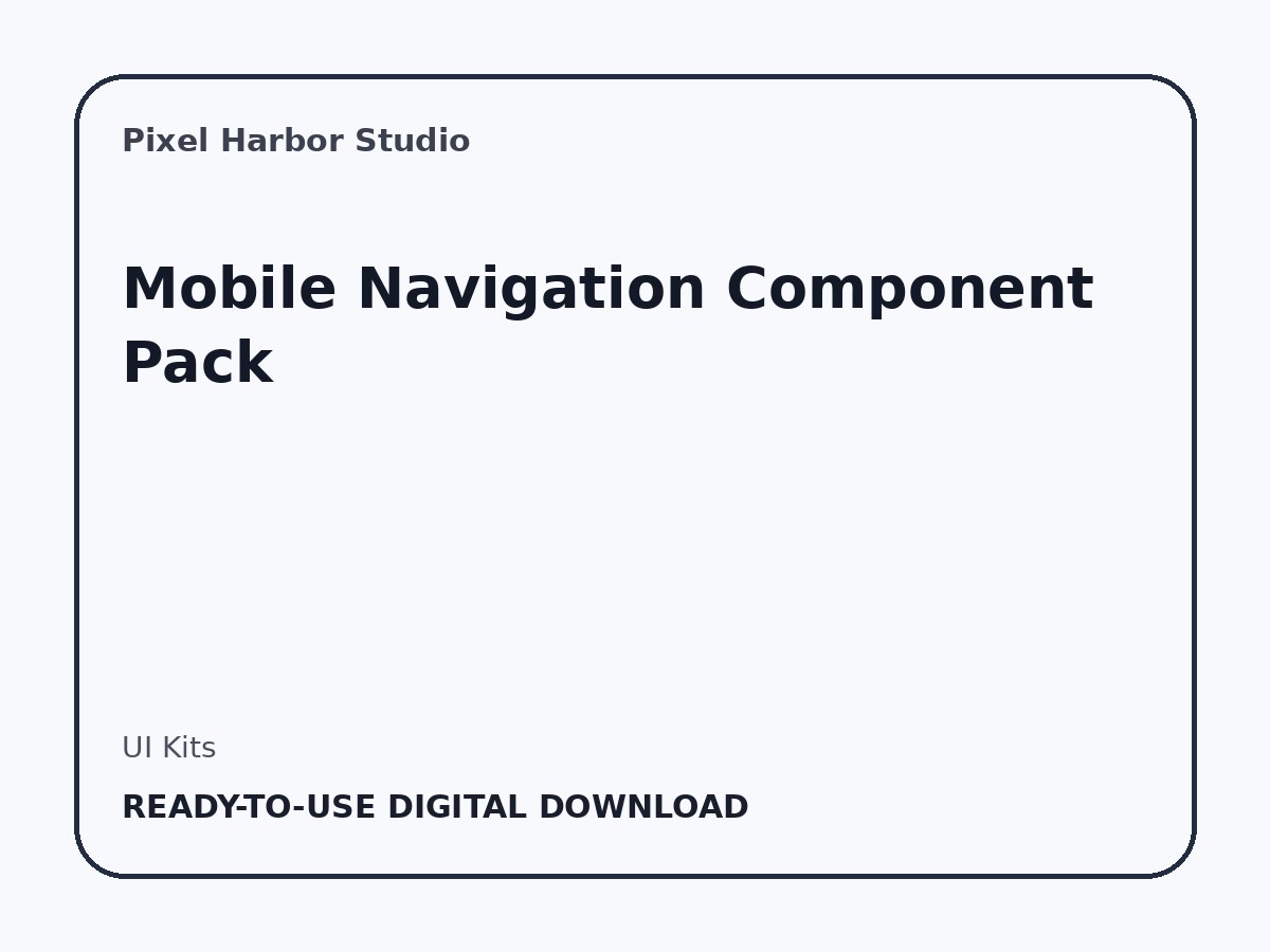 Mobile Navigation Component Pack