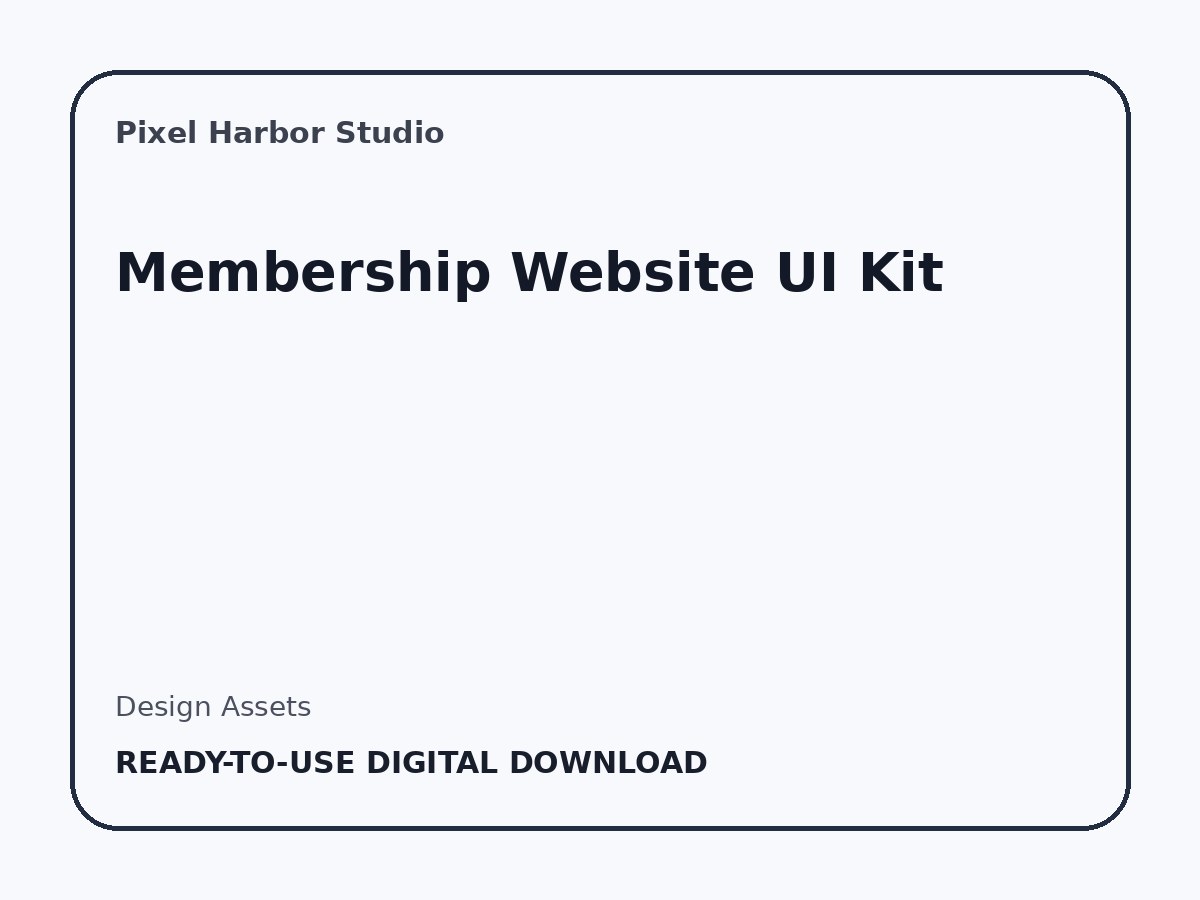 Membership Website UI Kit