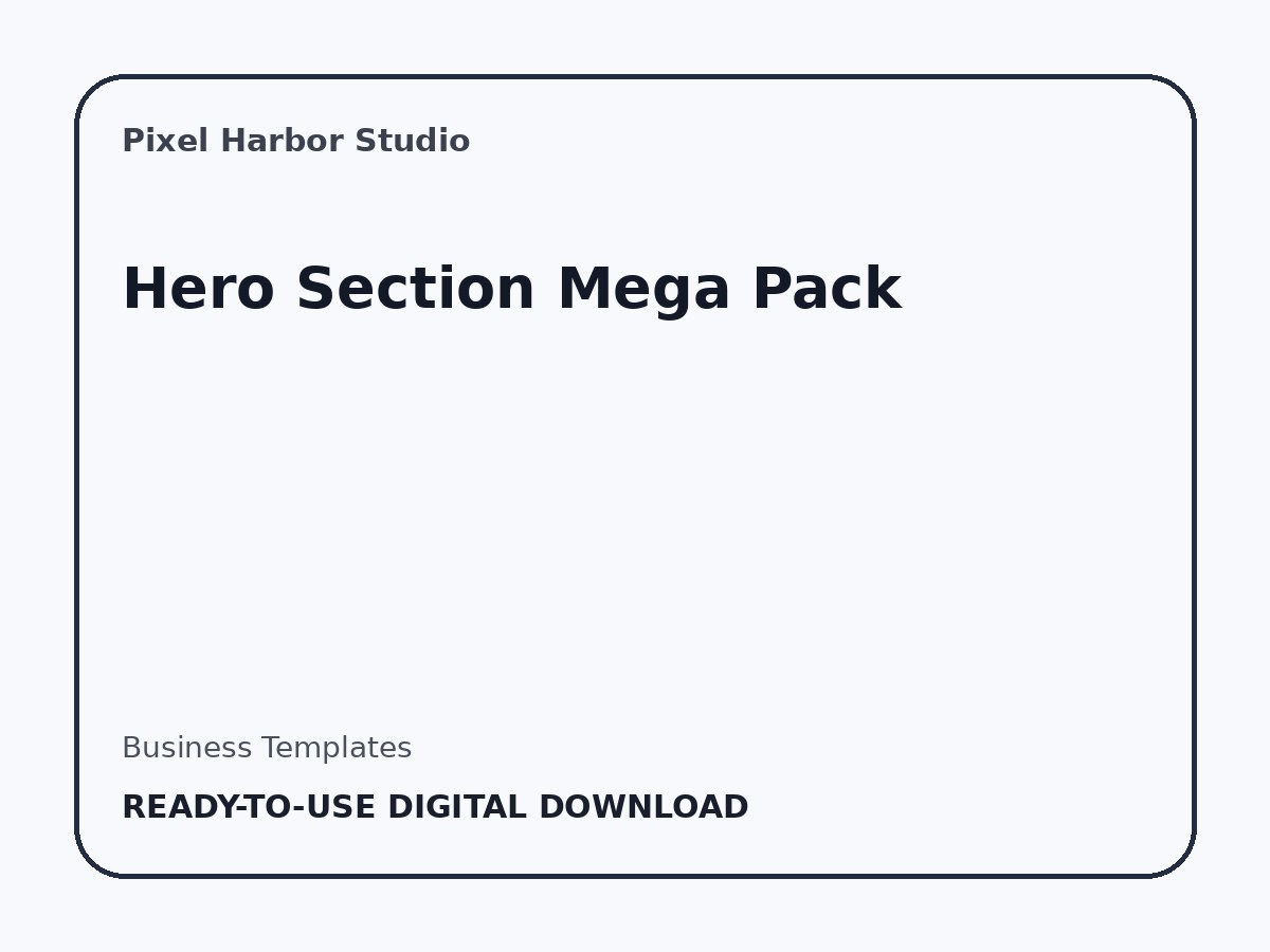 Hero Section Mega Pack