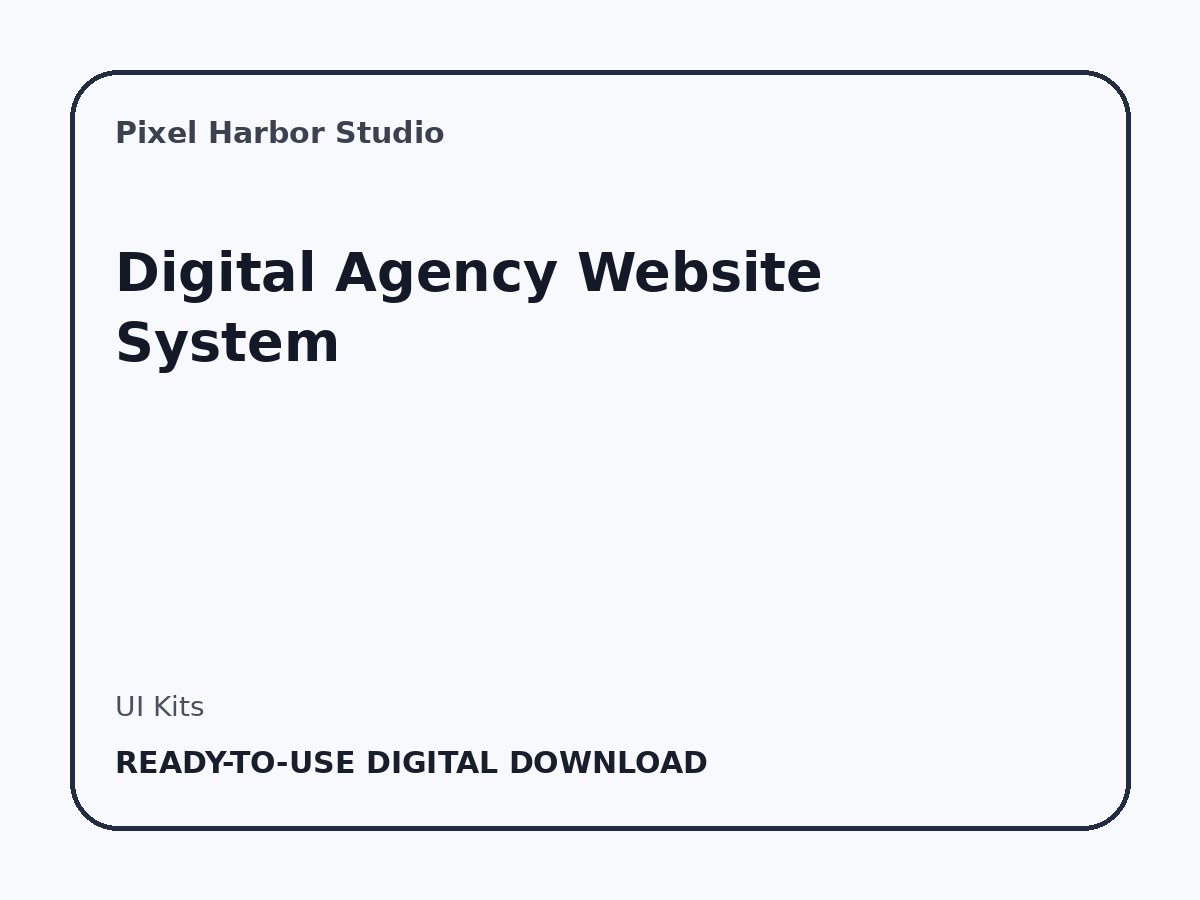 Digital Agency Website System