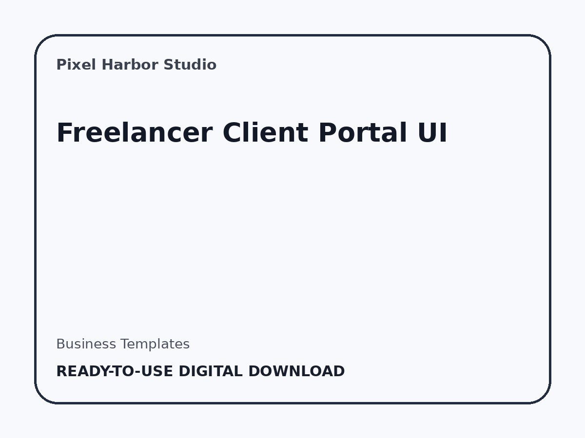 Freelancer Client Portal UI