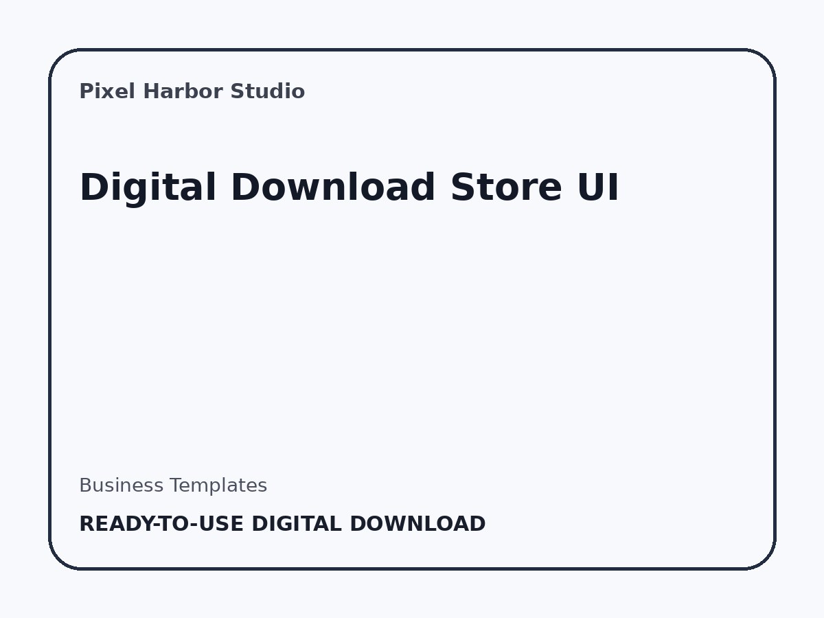 Digital Download Store UI