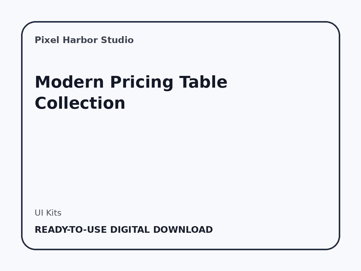 Modern Pricing Table Collection