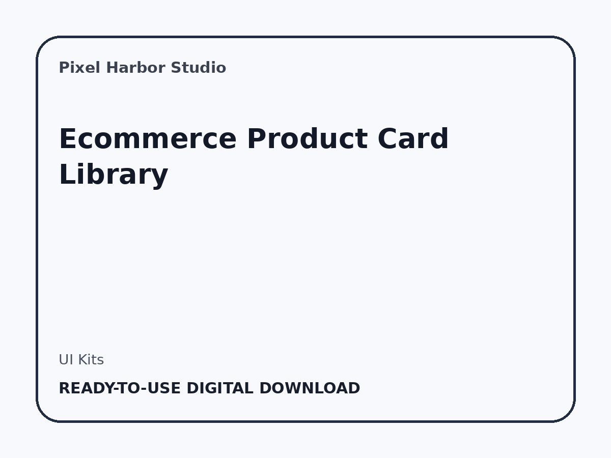 Ecommerce Product Card Library