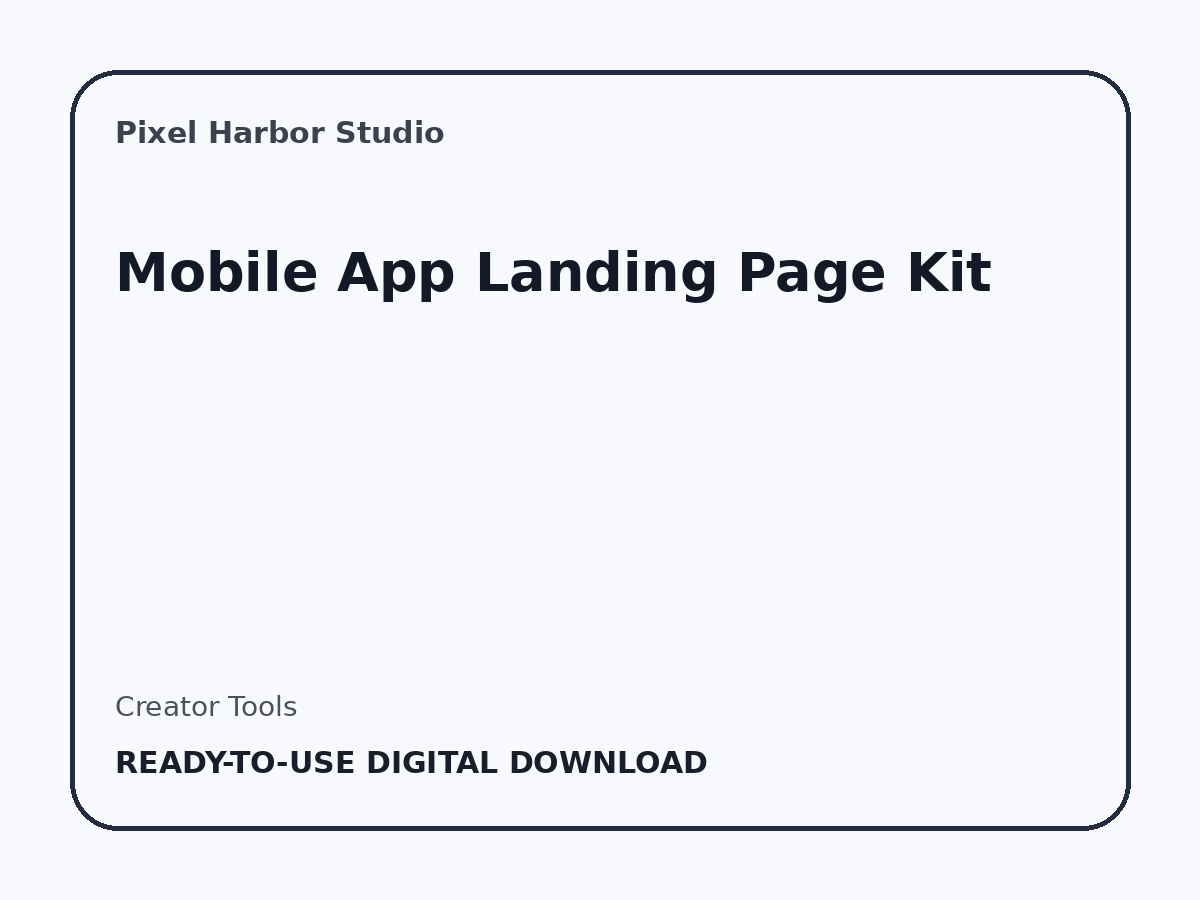 Mobile App Landing Page Kit