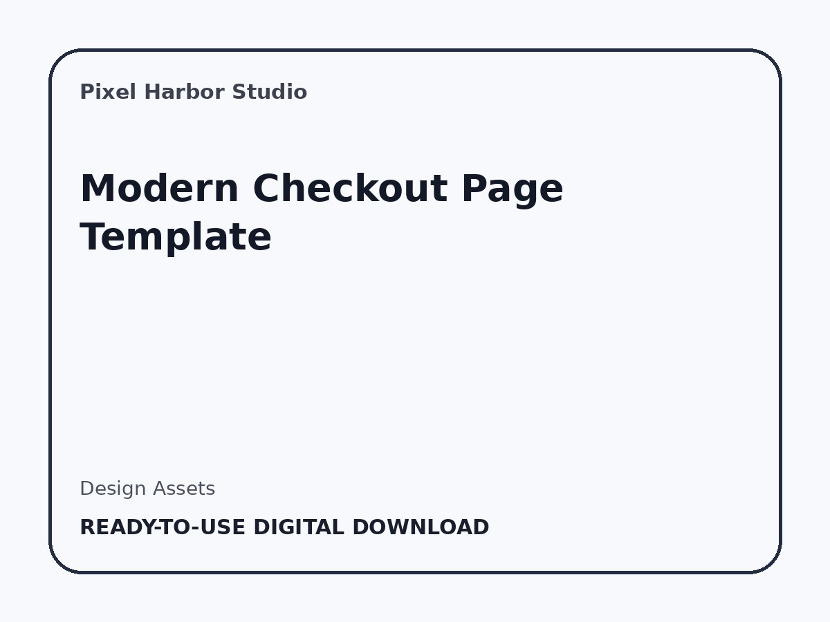 Modern Checkout Page Template
