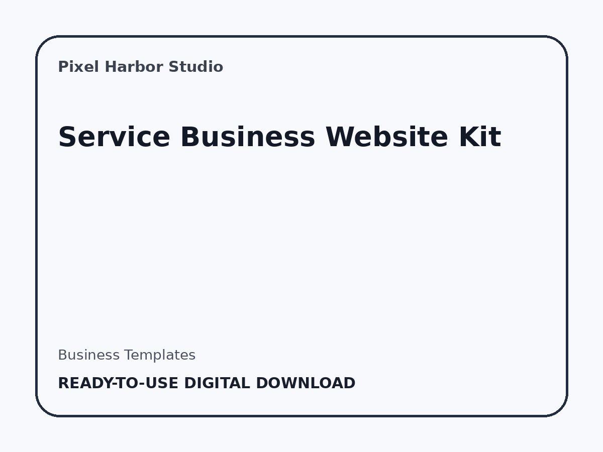 Service Business Website Kit