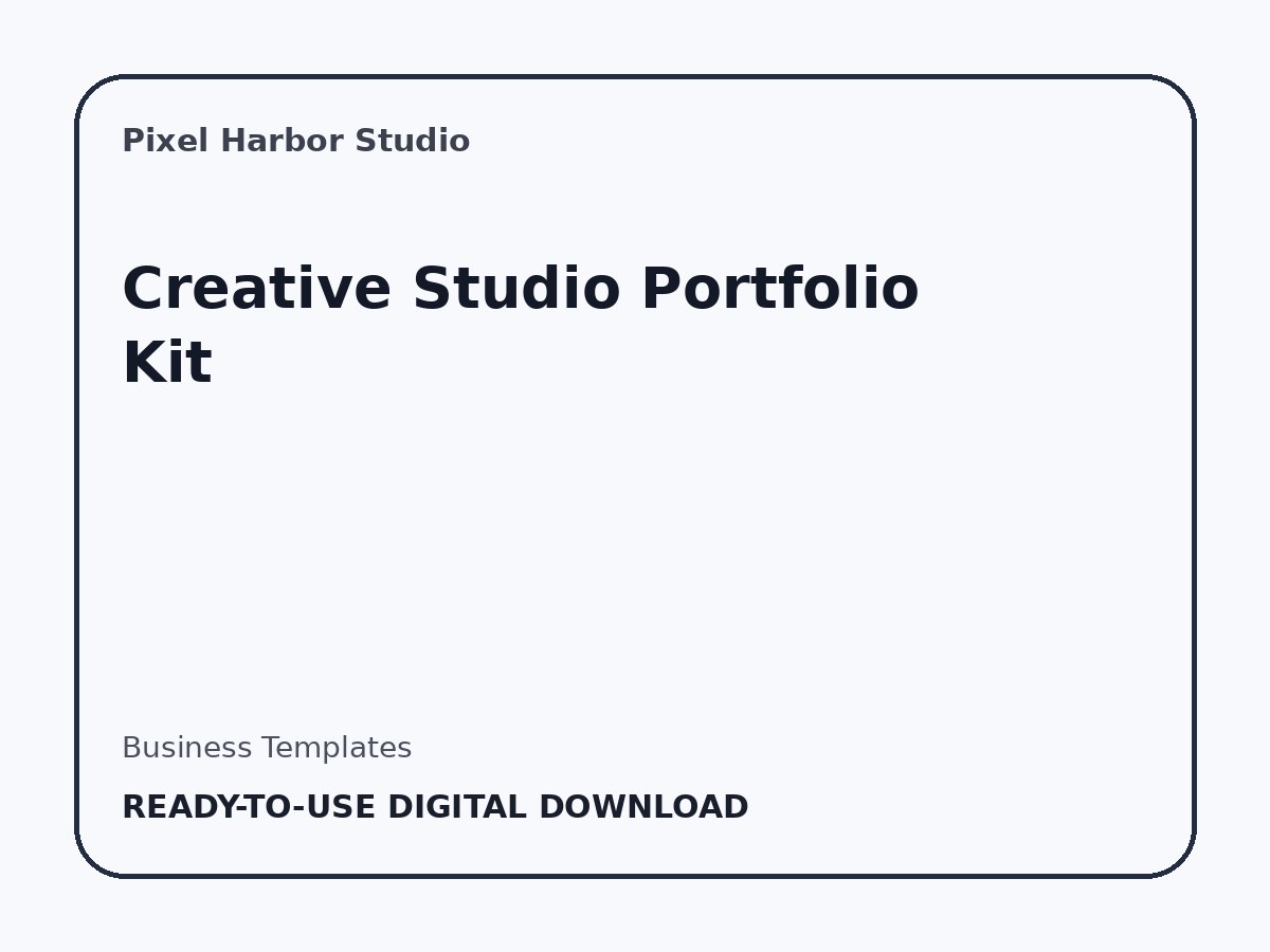 Creative Studio Portfolio Kit