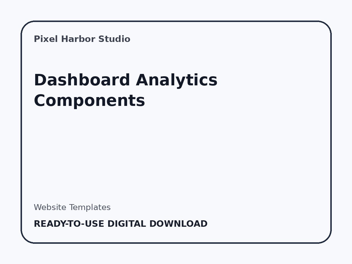 Dashboard Analytics Components