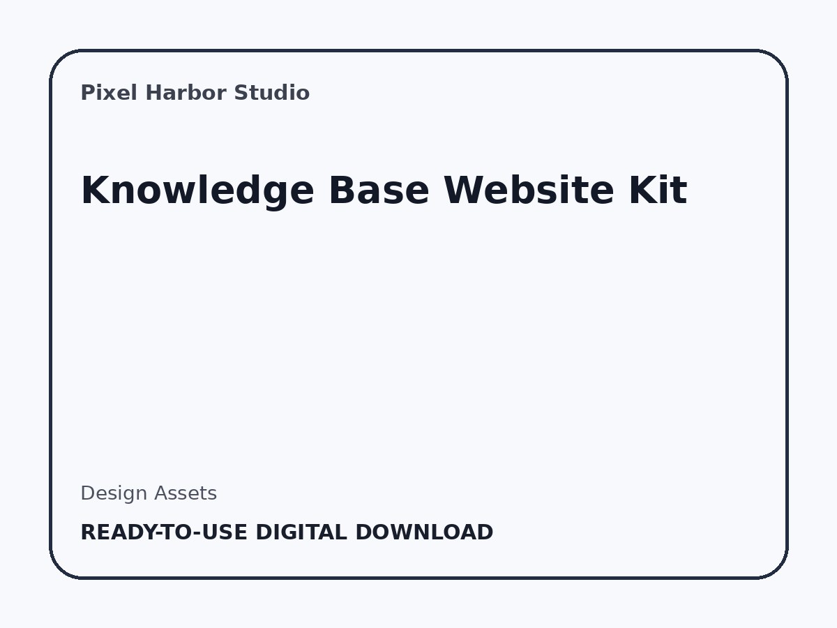 Knowledge Base Website Kit