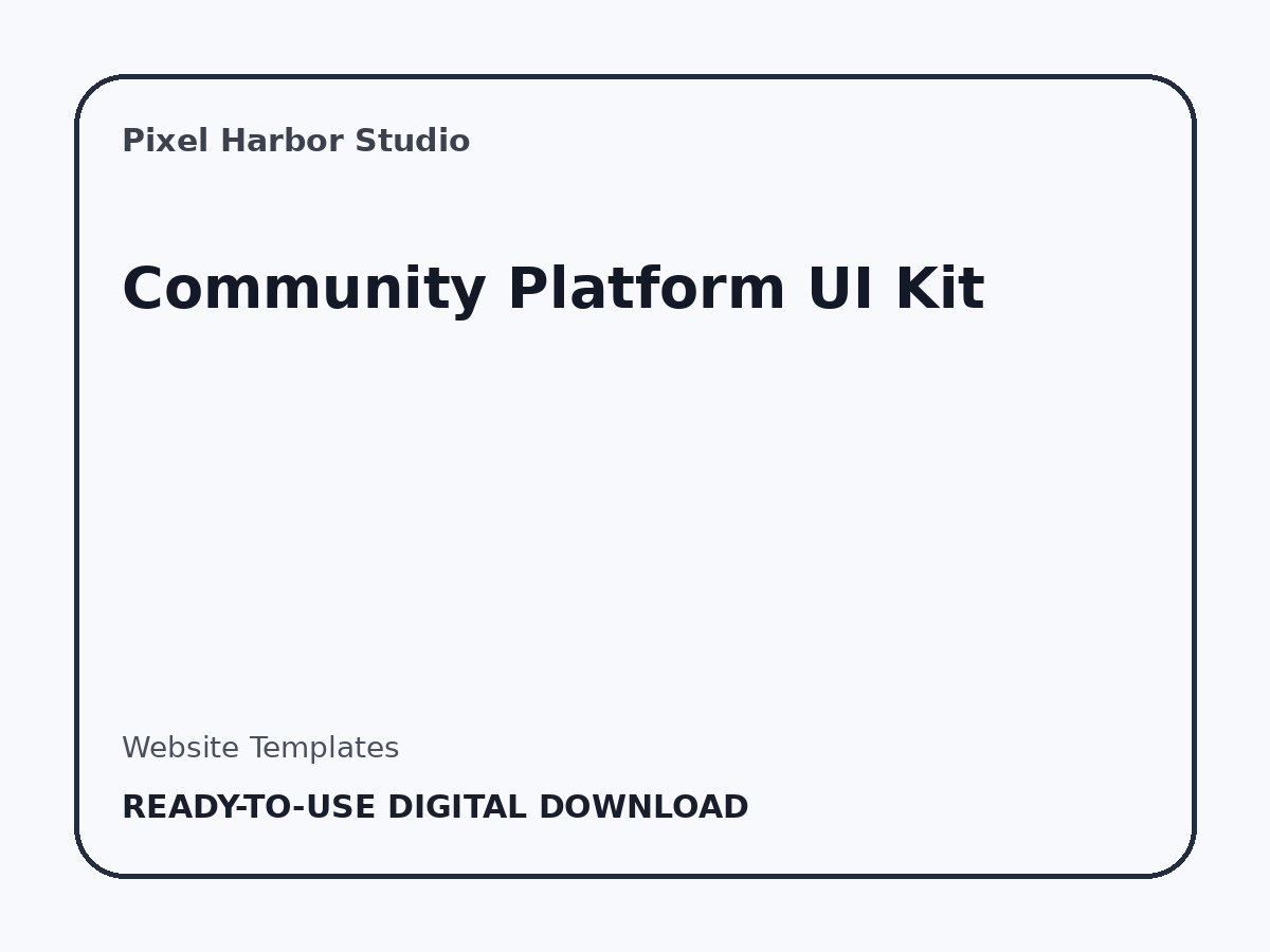 Community Platform UI Kit
