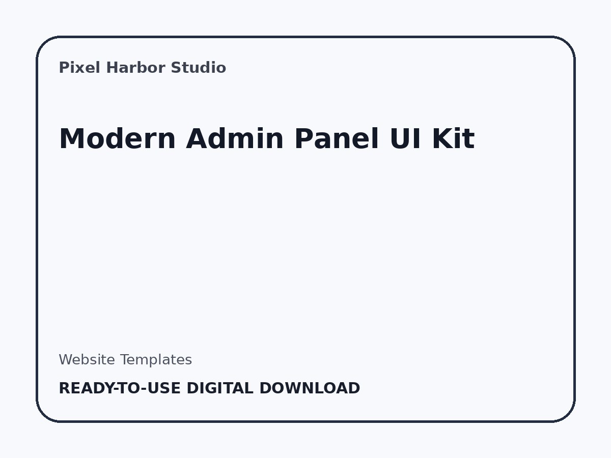 Modern Admin Panel UI Kit