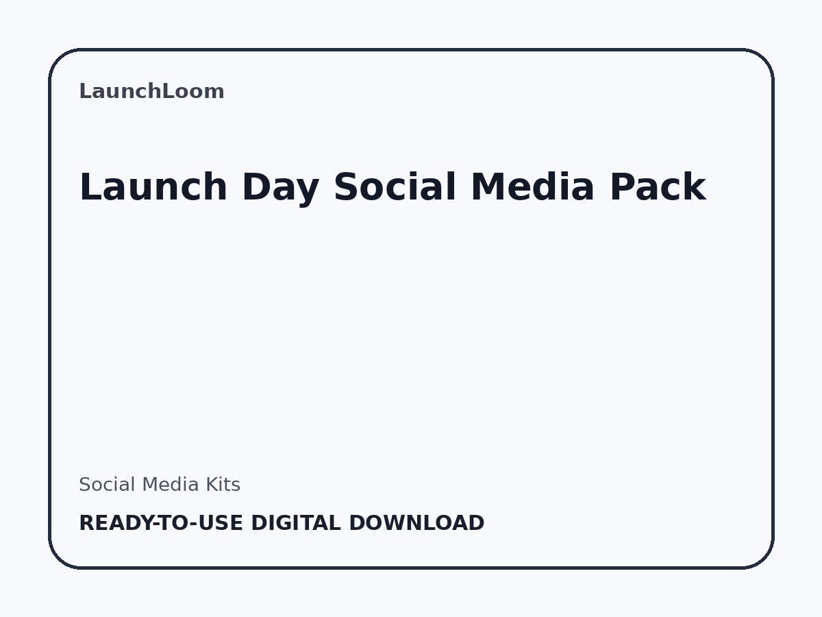 Launch Day Social Media Pack