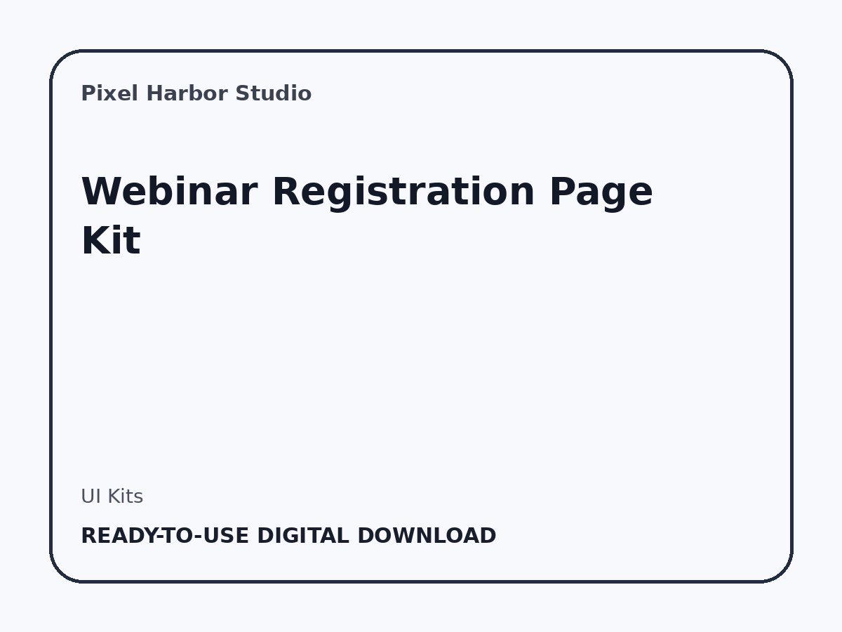 Webinar Registration Page Kit
