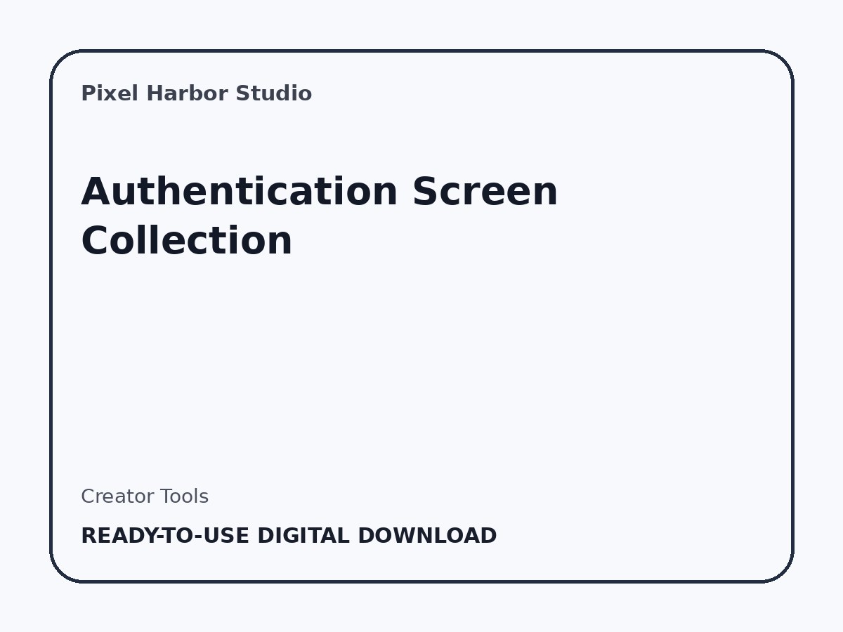 Authentication Screen Collection