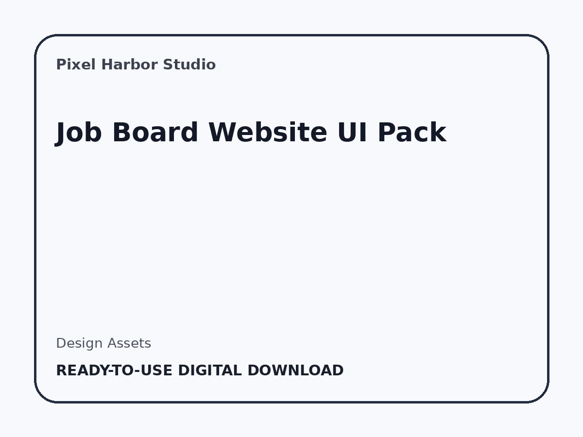Job Board Website UI Pack