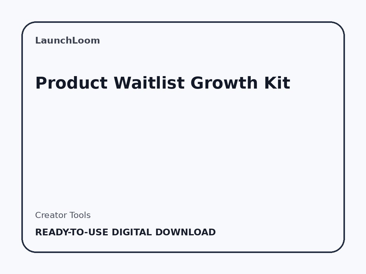 Product Waitlist Growth Kit