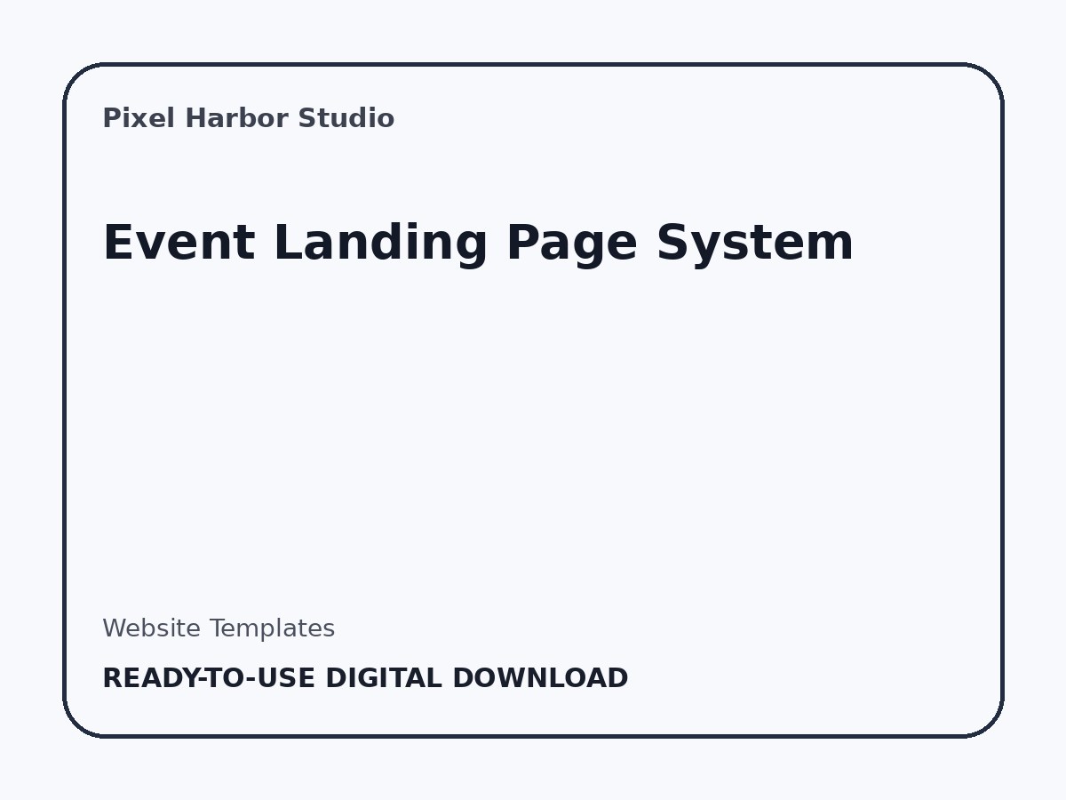 Event Landing Page System