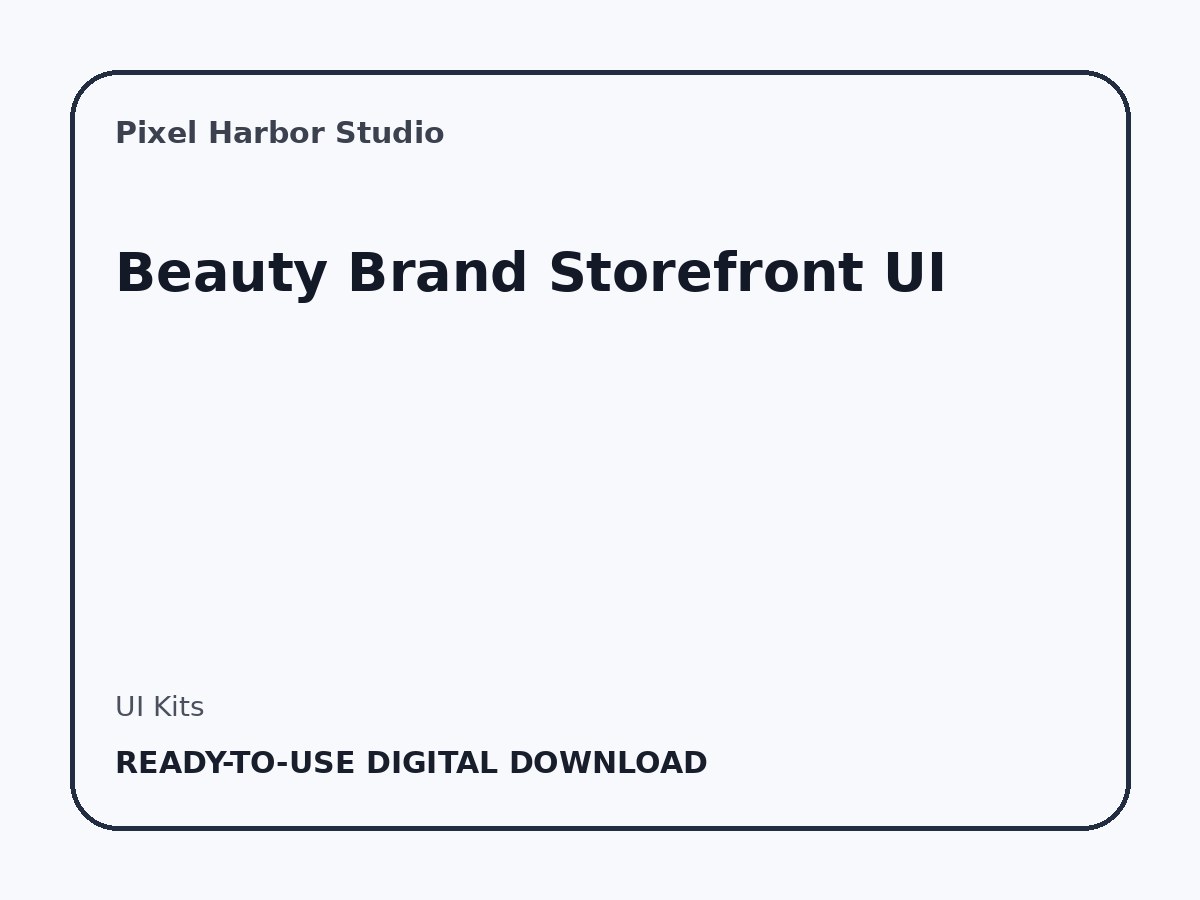 Beauty Brand Storefront UI