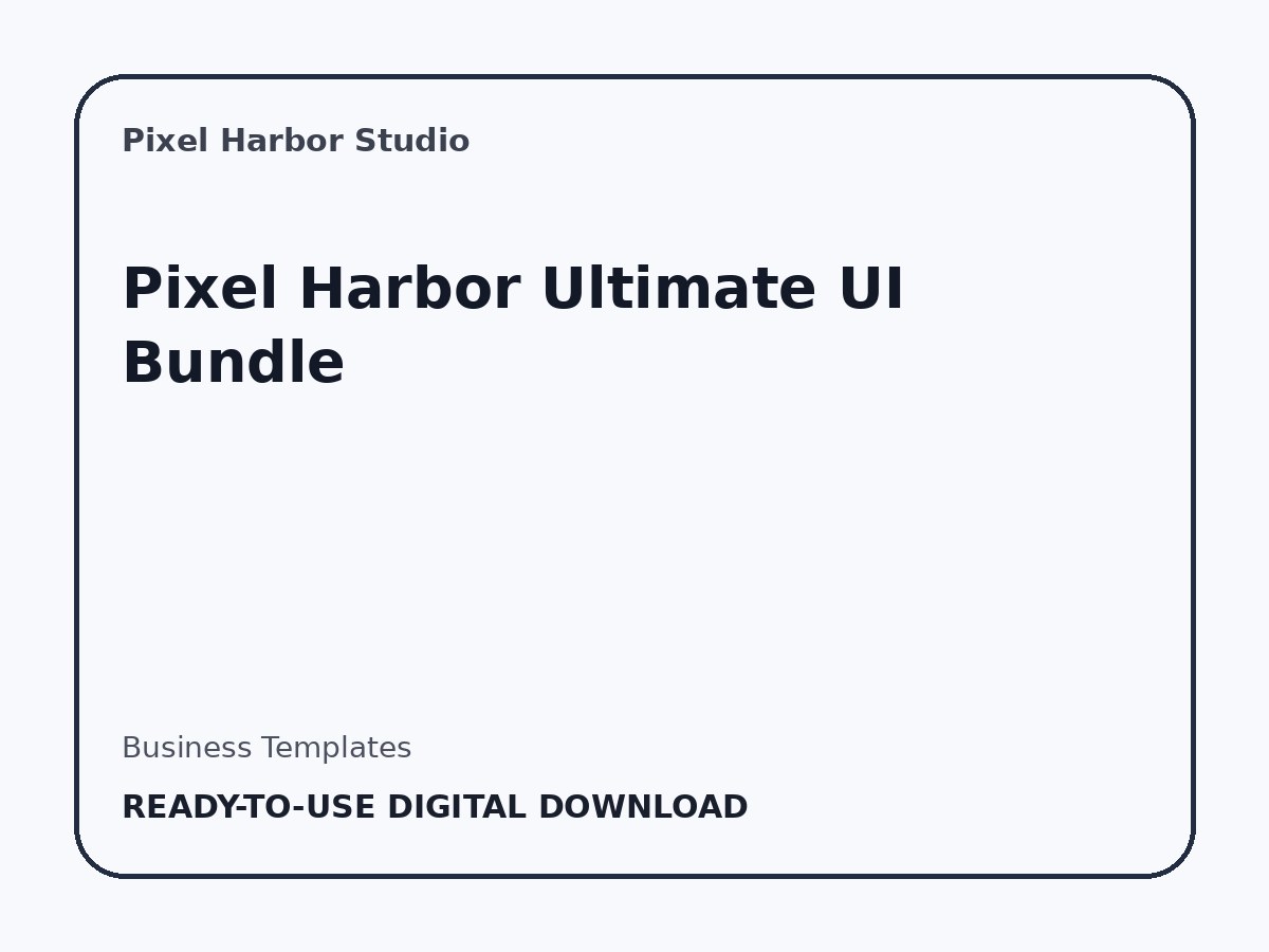 Pixel Harbor Ultimate UI Bundle
