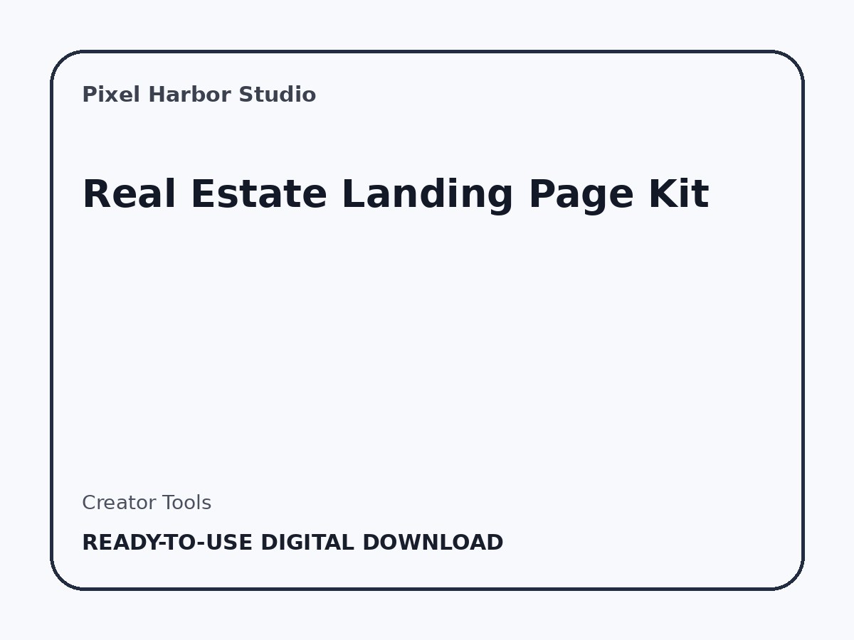 Real Estate Landing Page Kit