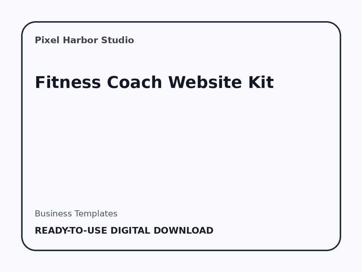 Fitness Coach Website Kit