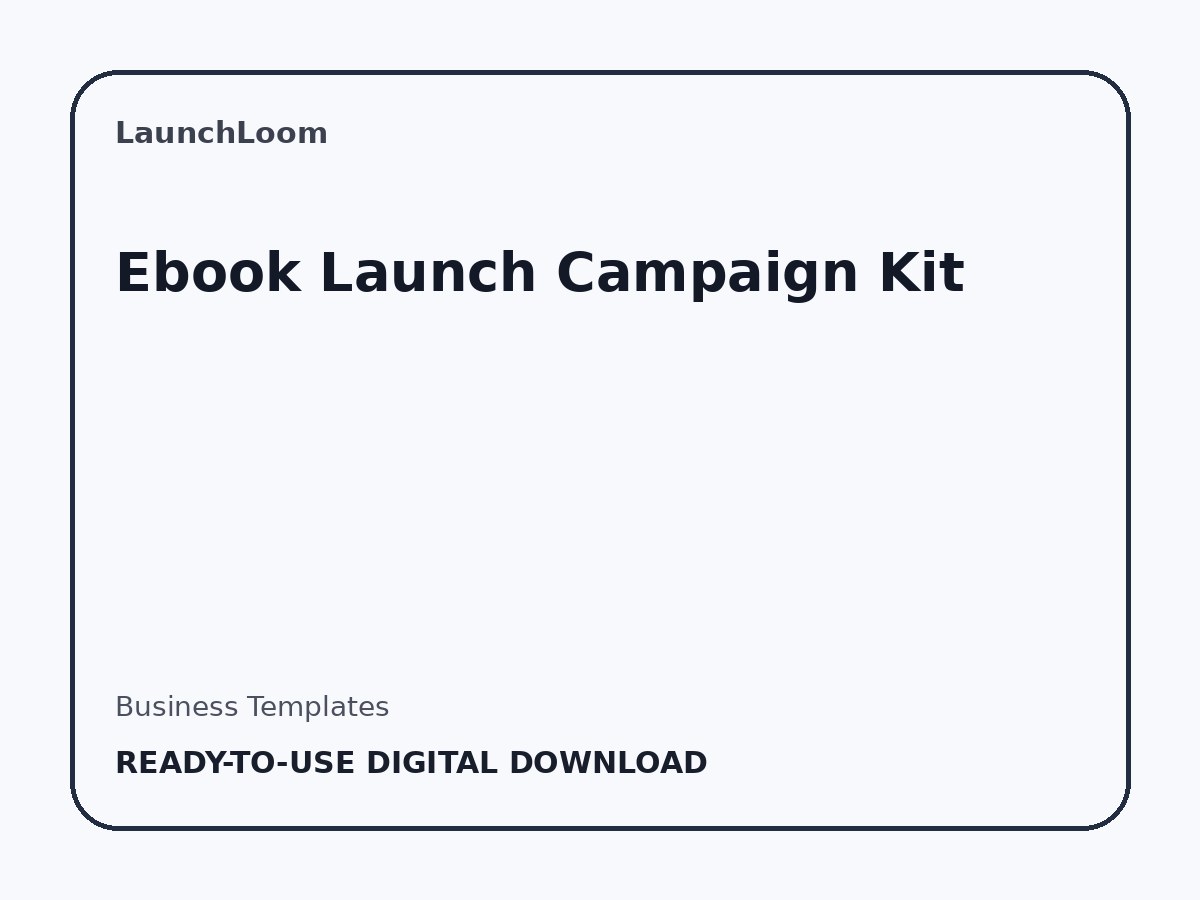 Ebook Launch Campaign Kit