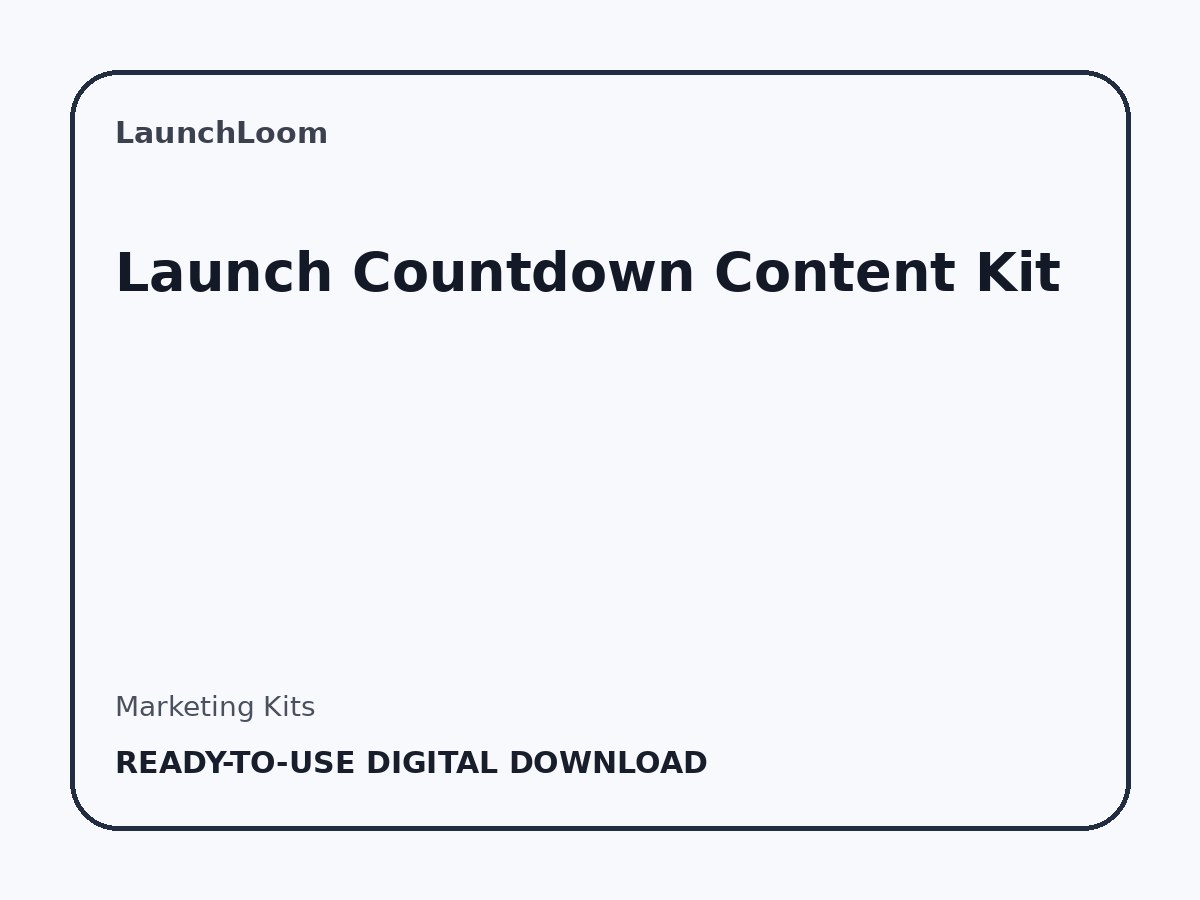 Launch Countdown Content Kit