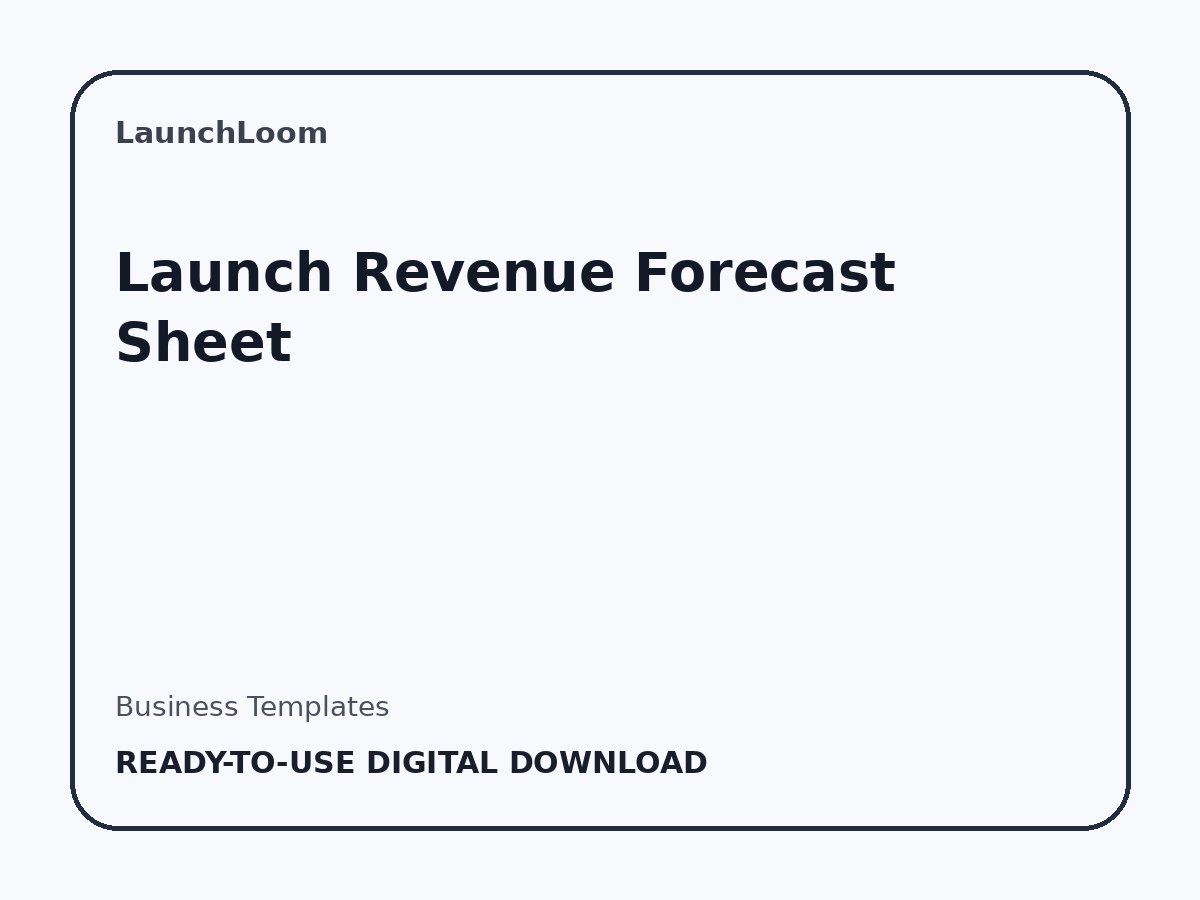 Launch Revenue Forecast Sheet