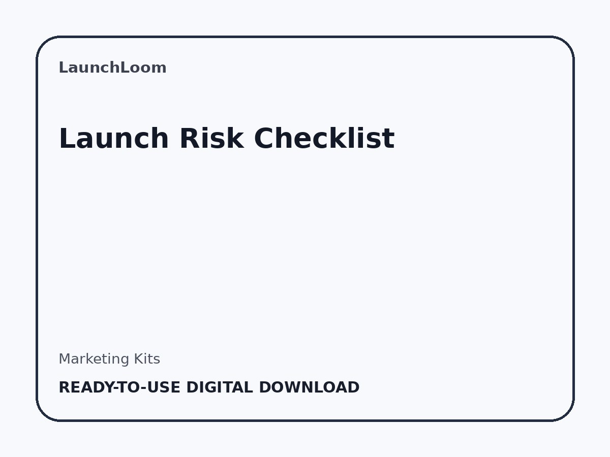 Launch Risk Checklist