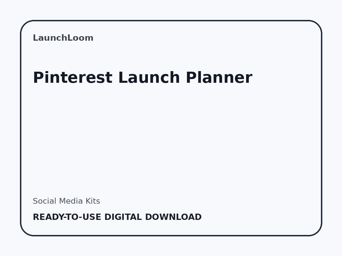 Pinterest Launch Planner