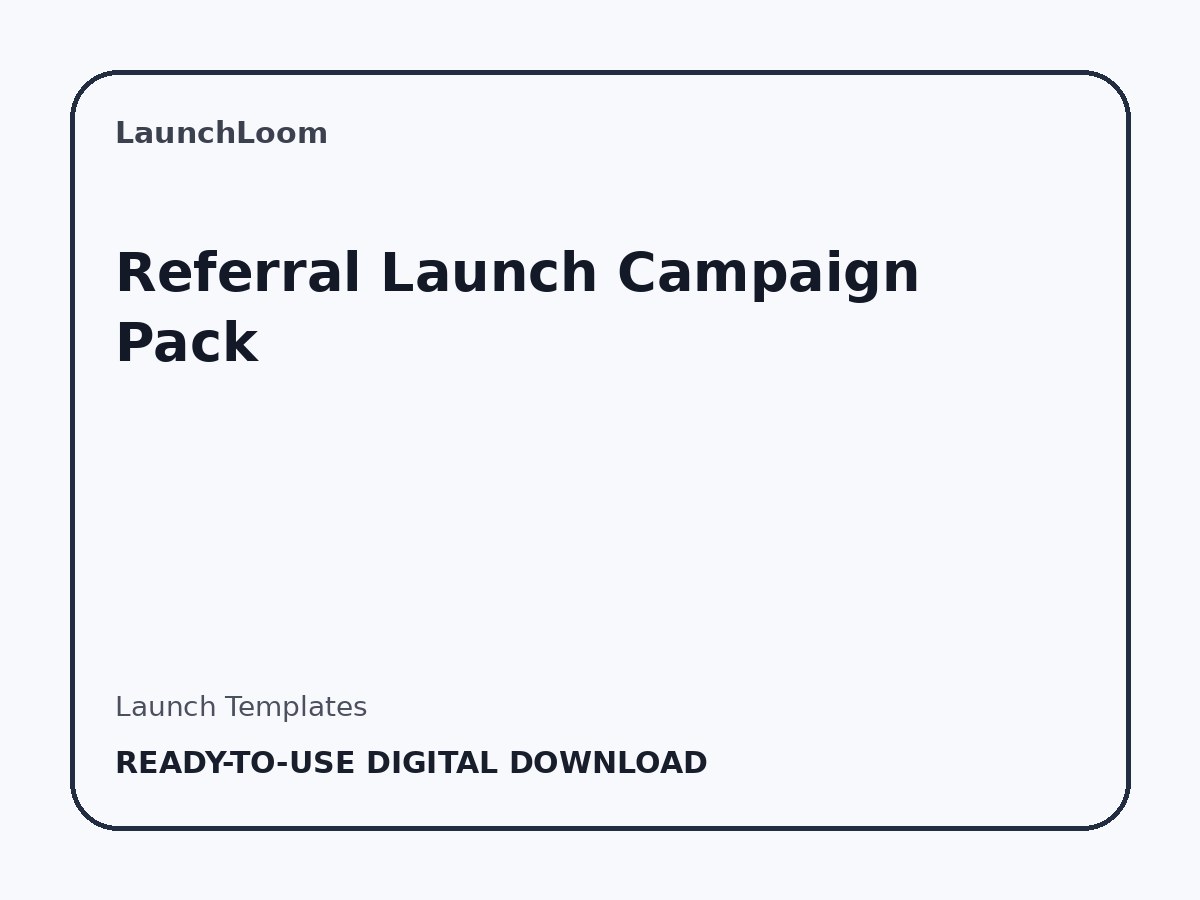 Referral Launch Campaign Pack
