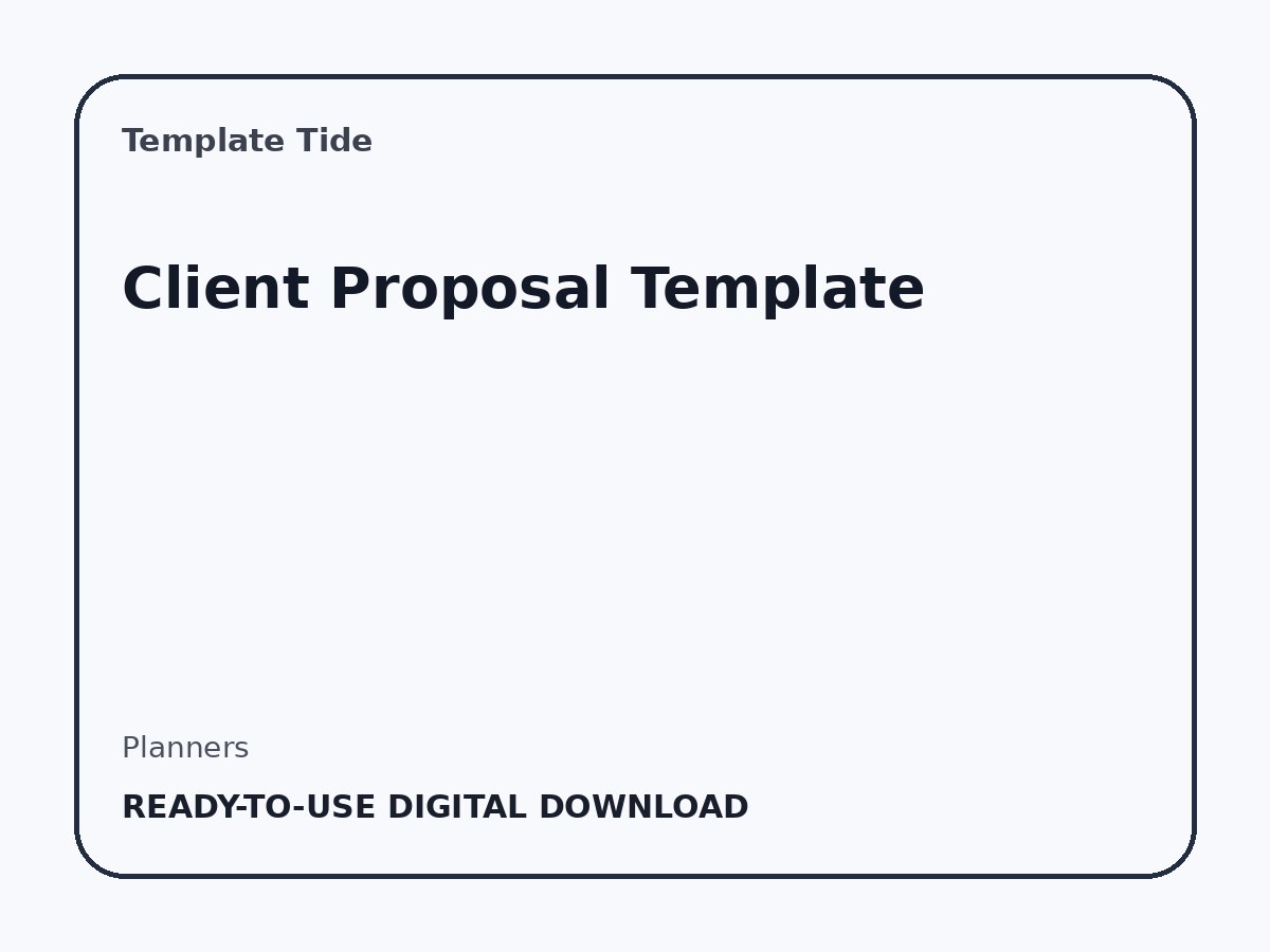 Client Proposal Template