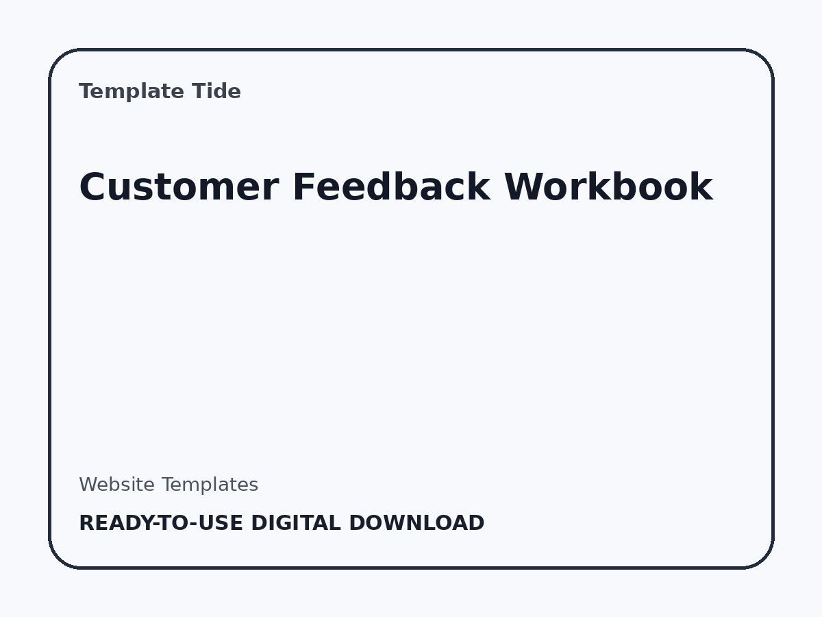 Customer Feedback Workbook