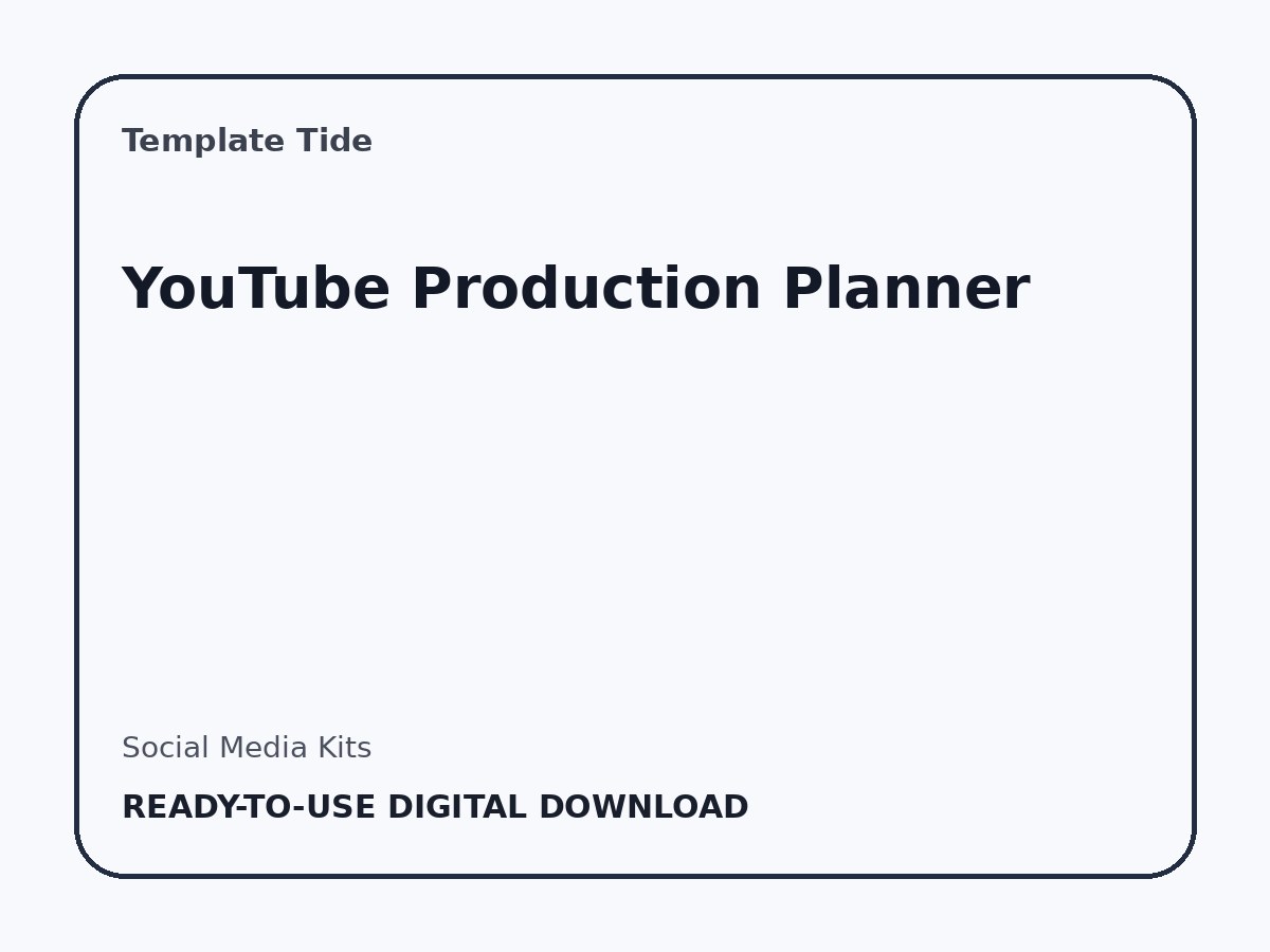 YouTube Production Planner