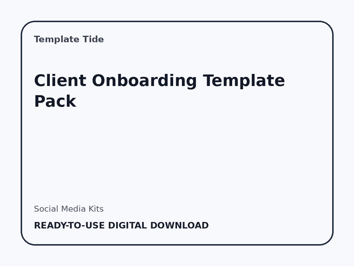 Client Onboarding Template Pack