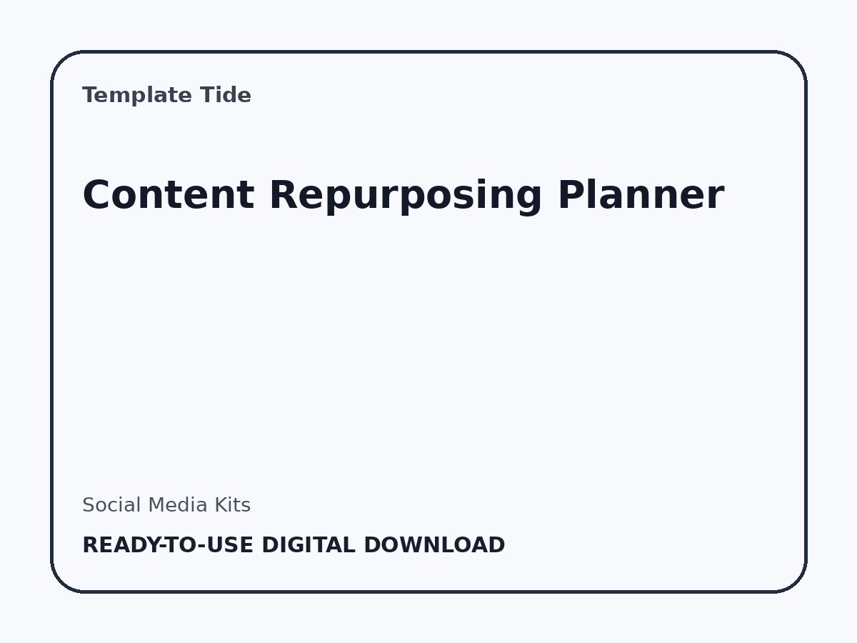 Content Repurposing Planner