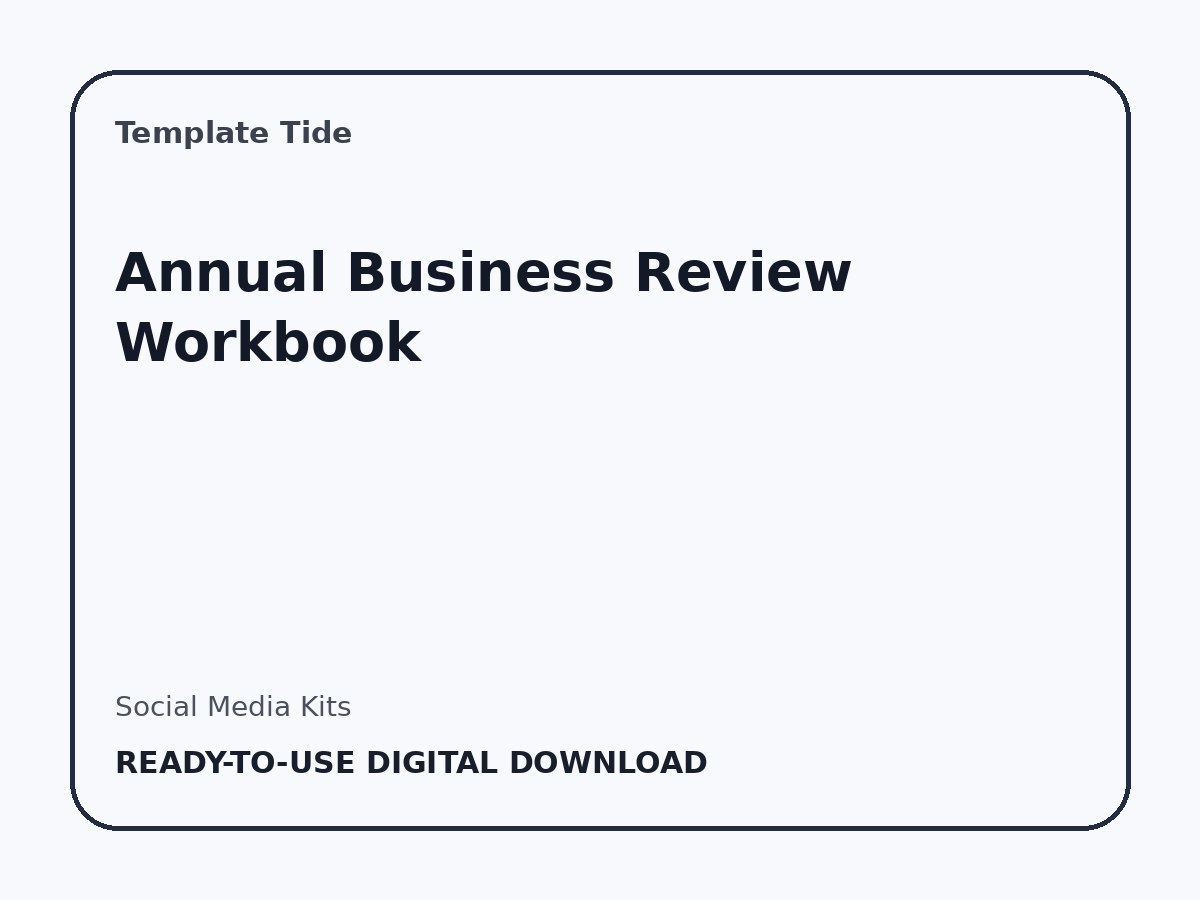 Annual Business Review Workbook