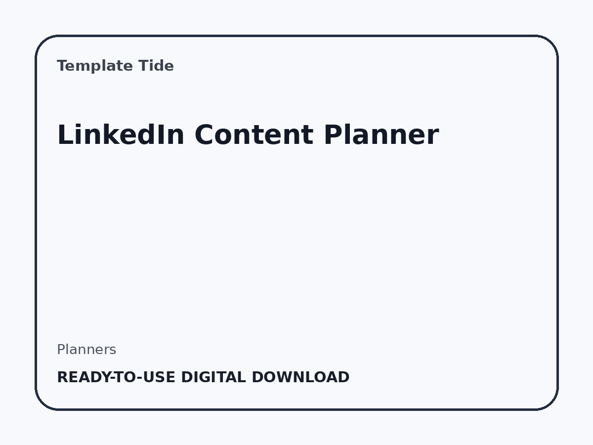 LinkedIn Content Planner