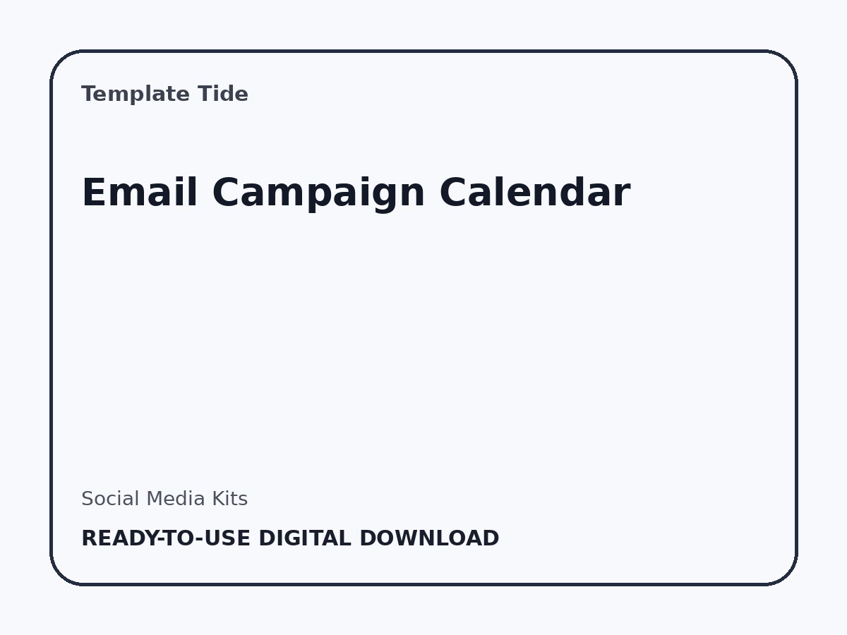 Email Campaign Calendar
